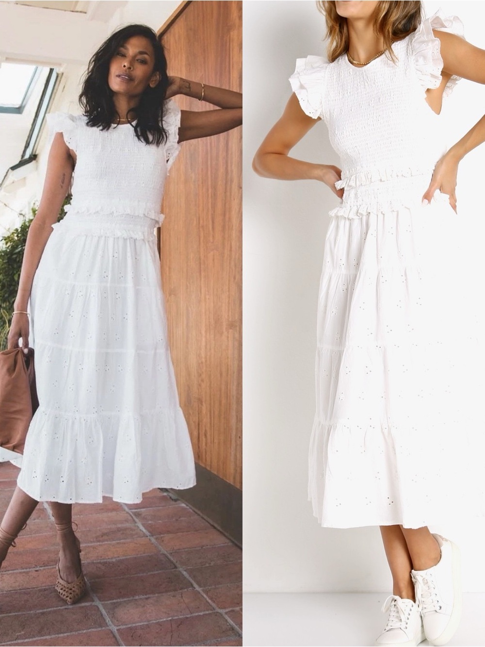 Cleobella NWT Emmy Organic Cotton White Sleeveless Midi Dress M